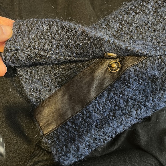 AG Adriano Goldschmied Open Front Blue Cardigan Mohair size Small - Picture 10 of 12